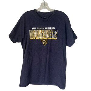 Knights Apparel WVU West Virginia Mountaineers Mens Tshirt Blue Size Large